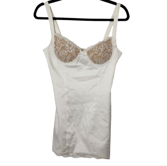 White Fox Mini Slip Dress - Picture 1 of 6